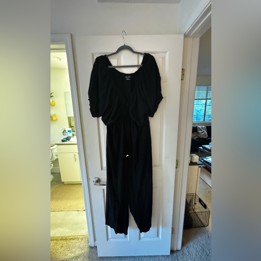 City Chic Womens Black Cut Out Jumpsuit - Picture 1 of 11